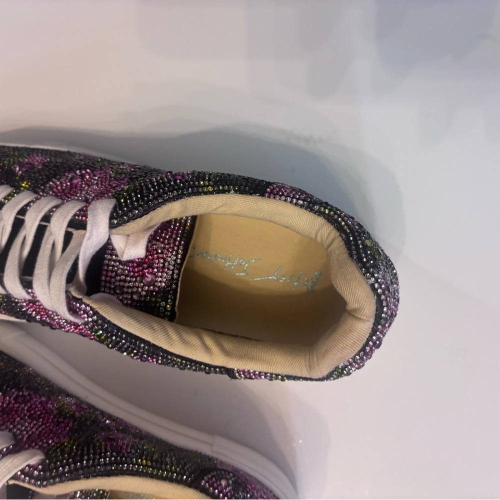 ✨ Betsey Johnson Crystal Sneakers | Size 8 | Multicolor Sparkle - Picture 6 of 8